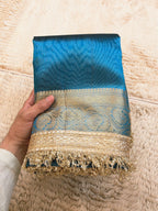 Banarasi Tissue Saree having Plain Body & Lace Border