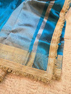 Banarasi Tissue Saree having Plain Body & Lace Border