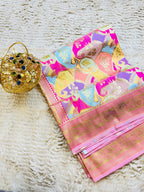 Banarasi Mashru Katan Rangkat Saree | Pure Silk Zari Weave