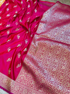Banarasi Mashru Katan Silk Saree with Delicate Booti